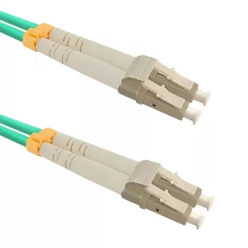 Qoltec - Cable de conexión - multimodo LC/UPC (M) a multimodo LC/UPC (M) - 1 m - fibra óptica - dúplex - 50/125 micrómetros - OM3 - libre de halógenos