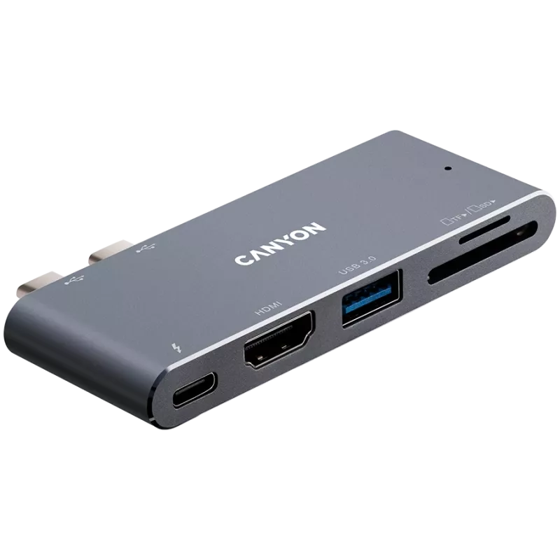 Hub CANYON DS-5 5 en 1 Thunderbolt 3 4K gris espacial