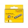 Hub USB DeLOCK 3 puertos fino USB Type-C 10 Gbps 2 x USB 2.0
