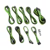 Conjunto de cables CableMod C-Series PRO ModMesh para Corsair AXi/HXi/RM (etiqueta amarilla) - negro/verde claro