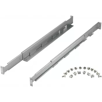 Kit de raíles para rack PowerWalker 10120531 — plateado, ancho 550 mm, alto 140 mm, fondo 70 mm, compatible con profundidad de rack 78–120 cm, peso 3,1 kg