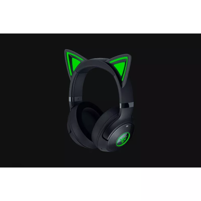 Razer Kraken Kitty V2 BT auriculares gaming inalámbricos, Bluetooth 5.2, supraaurales, micrófono, cancelación de ruido, Chroma RGB, 20–20 000 Hz, negros