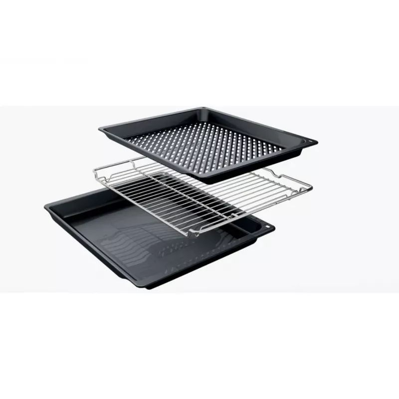 Horno eléctrico integrable Bosch HBG537FB4 con capacidad de 71 L, aire caliente 4D, EcoClean, grill, termómetro