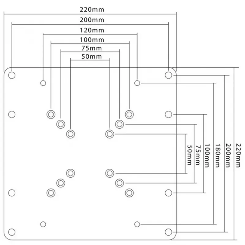 Adaptador VESA Goobay Wentronic para soporte de pared de TV, Negro - para ampliar las medidas VESA de un soporte de pared de TV (63267)