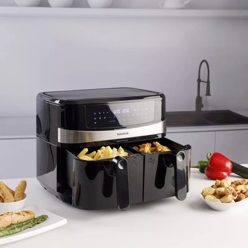 Taurus Air Fry Digital Duo Doble 9 L 2200 W freidora de aire negro