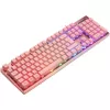 Deltaco GAM-021-RGB-P-DE - tamaño completo (100%) - USB - interruptores de membrana - QWERTZ - rosa