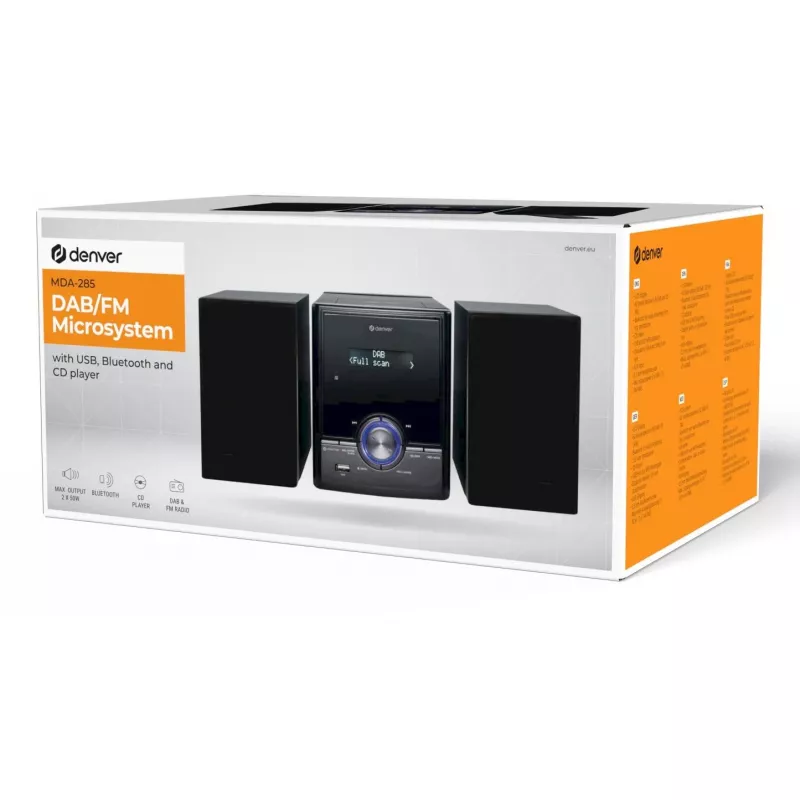 Microsistema Denver MDA-285 con BT, CD, radio y AUX