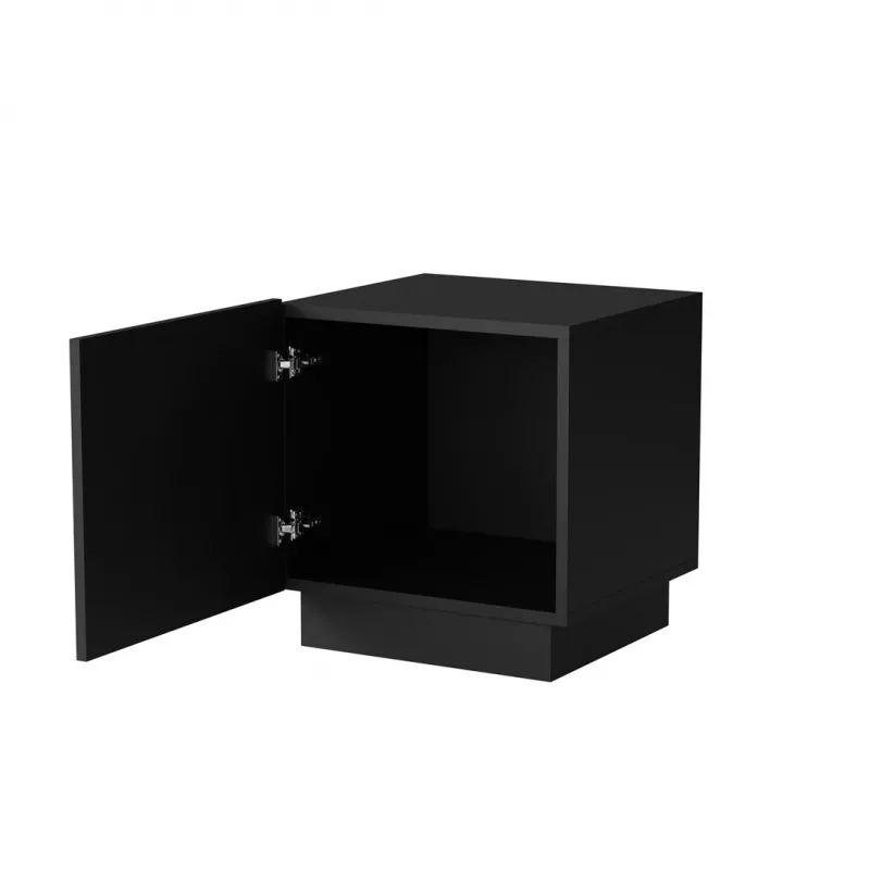 Cama Meble LIVERTI mesita de noche, juego de 2 uds., 45x42x47 cm, negro
