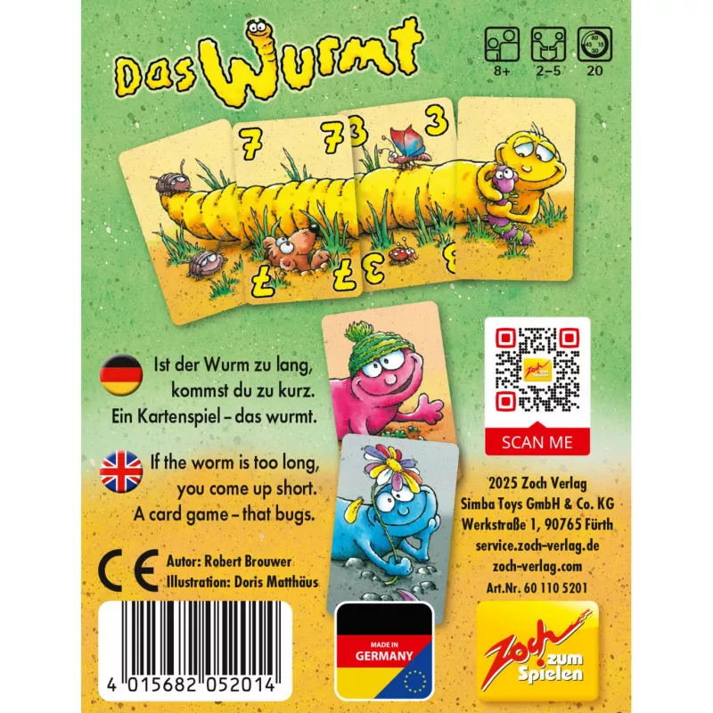 Das wurmt, juego de cartas