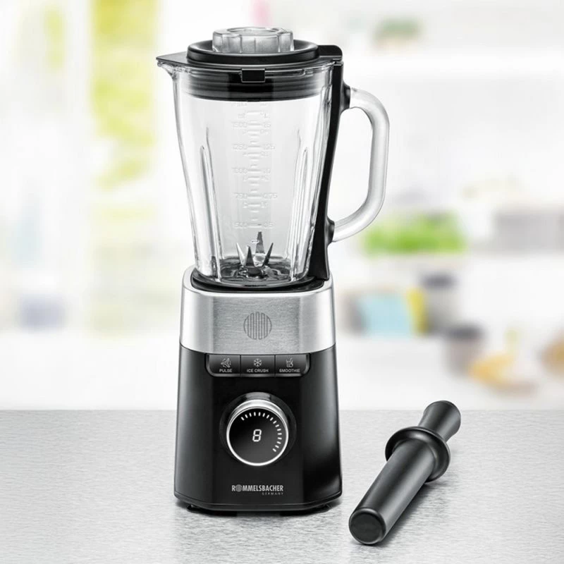 Batidora de pie Rommelsbacher MX 1260 — 1200 W, 1,5 L, negro/acero inoxidable