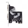 Tarjeta serie PCIe Gembird SPC-22, 2x RS-232, perfil bajo, WCH382, 2 Mbps