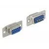 Conector de cable DeLOCK 65882 Sub-D 9 pines azul plateado