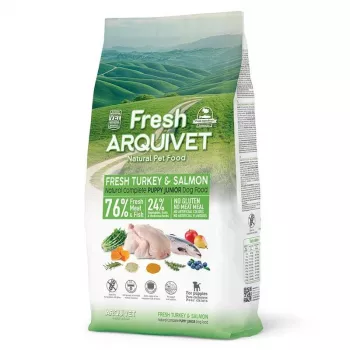 ARQUIVET Fresh Puppy pavo y salmón - Comida semihúmeda para perros - 10 kg