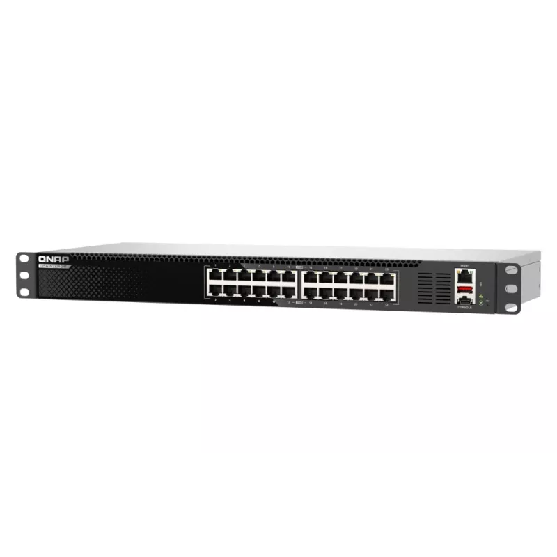 Switch de red QNAP QSW-M3224-24T gestionado L3 10G Ethernet (100/1000/10000) 1U negro, plateado