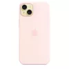 Funda de silicona con MagSafe para iPhone 15 Plus – Rosa claro
