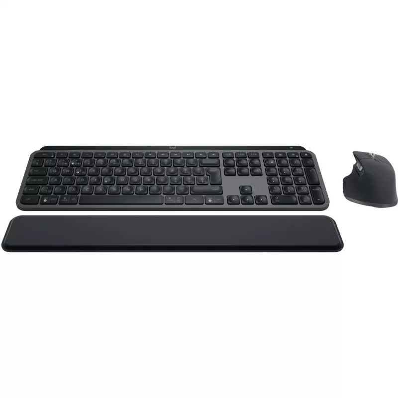 Logitech MX Keys S Combo teclado ratón incluido oficina RF Wireless + Bluetooth QWERTZ suizo Grafito