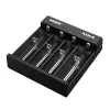 Cargador XTAR MX4 4 ranuras universal Li-Ion NiMH USB-C, negro, compatible con 4 pilas