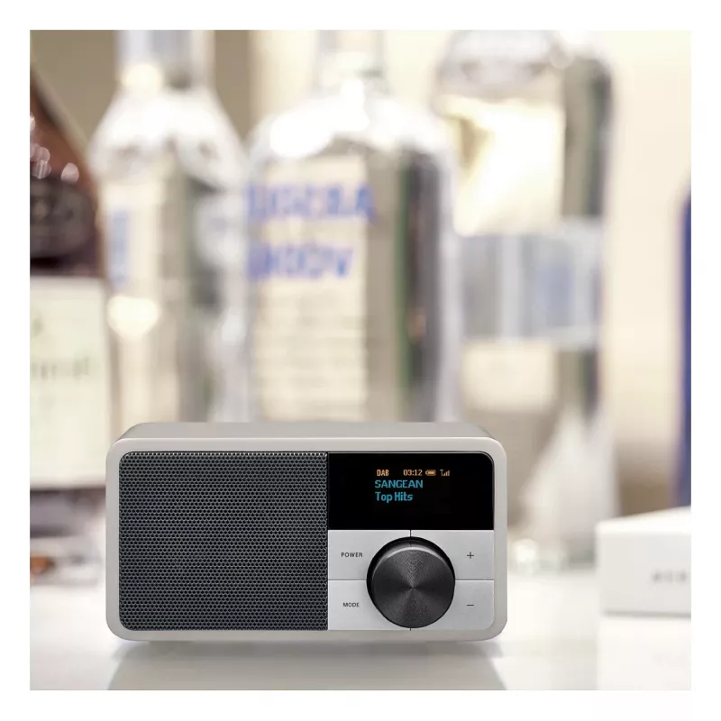 Radio de sobremesa Sangean DDR-7 Glacier Silver con sintonizador digital y Bluetooth