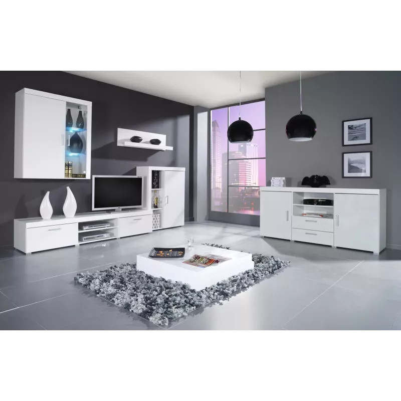 Aparador Cama SAMBA blanco/blanco brillante