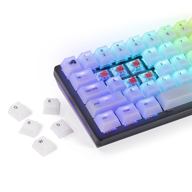 Set de teclas mecánicas Triton Glorious Polychroma RGB — 115 teclas, perfil moldeado