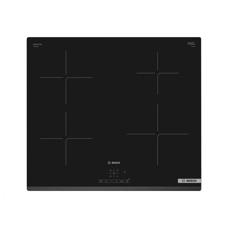Bosch | Placa | PUE63KBB6E | Inducción | Número de zonas de cocción 4 | Táctil | Temporizador | Negro