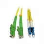 Cable de parcheo de fibra óptica 2 fibras 10 m LSH(E2000APC)-LC - 9/125 µm - OS2 - G657A2 - AD=3 mm - Synergy 21 -