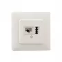 Toma de red RJ-45 Rutenbeck 13311201 blanca
