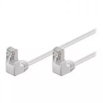 Cable de parcheo Goobay CAT 5e 2x 90° en ángulo F/UTP 3 m blanco