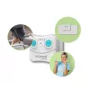 Electroestimulador Medisana TT-10E TENS inalámbrico recargable — 5 programas, 10 niveles de intensidad, 2 electrodos (74×55 mm)