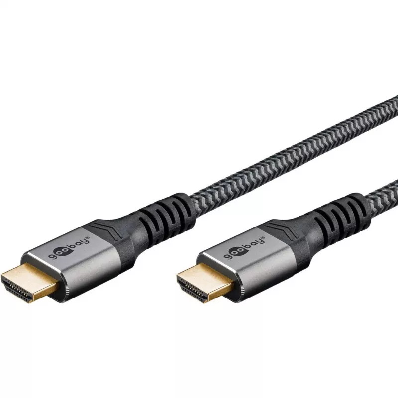 Goobay 65263 Cable HDMI 5 m HDMI Tipo A (estándar) Gris (65263)