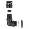 Prensaestopas DeLOCK 90° acodado PG9 negro alivio de tracción