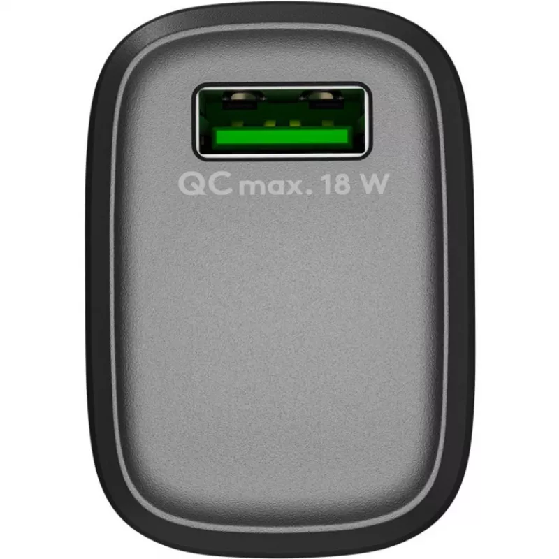 Cargador rápido USB-A QC (18 W) (negro)