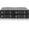 ICY DOCK - ToughArmor MB720MK-B V3 - 4x PCIe 4.0 M.2 NVMe a 4x OCuLink en 1x bahía de 5,25 marco móvil metal negro con bloqueo de llave (compatible con Tri-Mode)