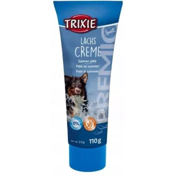 Premio para perros Trixie TX-3178 tubo de pasta de salmón 110 g, hipoalergénico, sin gluten y sin azúcar
