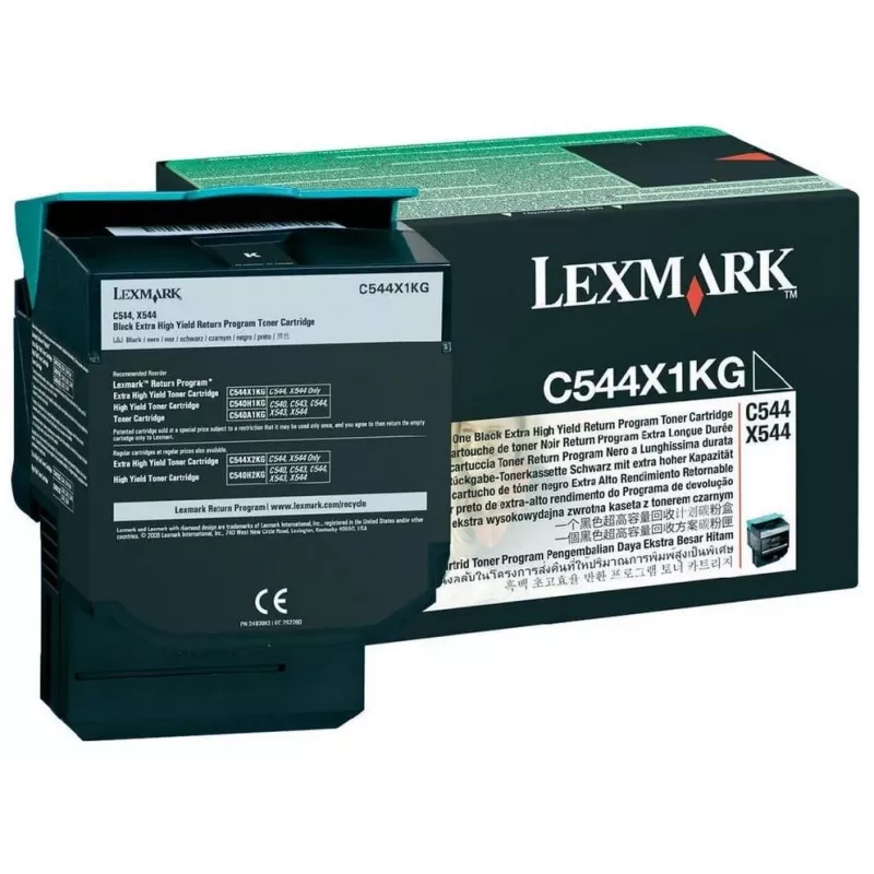 Tóner Lexmark C544X1KG negro de rendimiento extra alto, 6.000 páginas