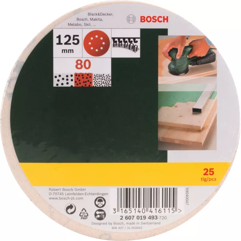 Bosch 2 607 019 493 accesorio para lijadora 25 uds.