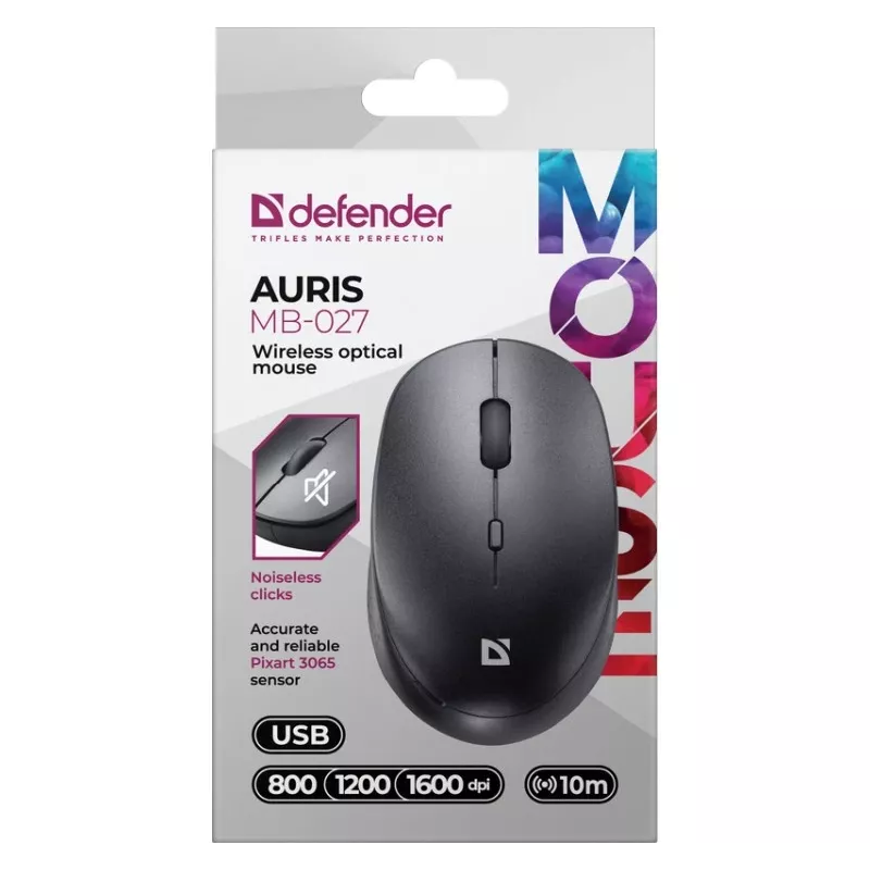 Ratón inalámbrico DEFENDER AURIS MB-027 interfaz