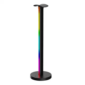 Lámpara de mesa Yeelight Beam RGBIC negra — LED 12W, ambiente multicolor, 400×117 mm, AC/USB 12V