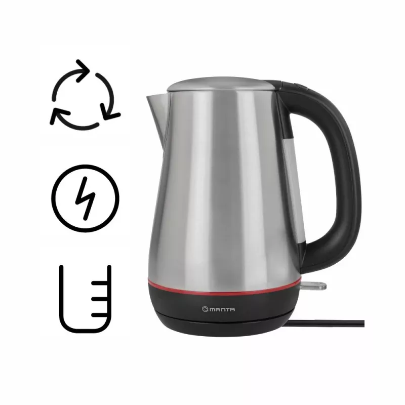 Hervidor MANTA 1,7L 2200W acero inoxidable