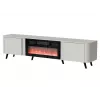 Mueble TV Cama Meble Volare 200 x 39 x 49 cm cashmere con chimenea eléctrica