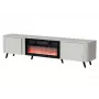 Mueble TV Cama Meble Volare 200 x 39 x 49 cm cashmere con chimenea eléctrica
