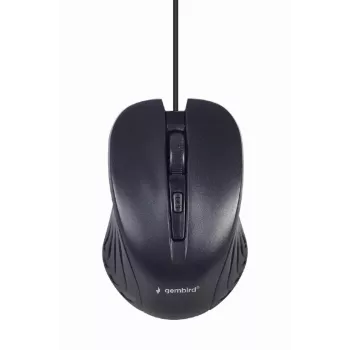 Teclado de tamaño completo con cable Gembird KBS-UM-04 USB QWERTY inglés US con ratón, negro, cable de 1,5 m