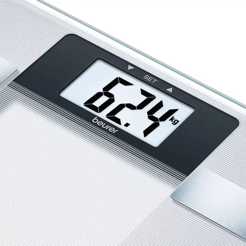 Báscula de baño electrónica Beurer BG 13 Square gris, transparente
