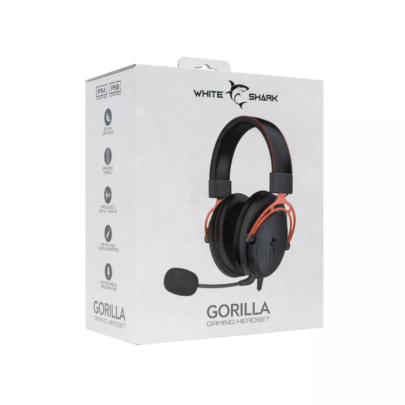 Auriculares White Shark GH-2341 Gorilla negro/rojo