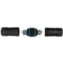 LogiLink Professional - Acoplador de red - IDC, 8 pines a IDC, 8 pines - Blindado - cable Cat.7 sin conector - exterior - negro
