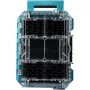 MAKTRAK organizador compacto, caja de herramientas azul/transparente, tapa transparente