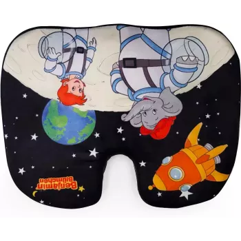 Technaxx Benjamin Blümchen Cojín ergonómico para niños - Cojín - espuma viscoelástica - universal - multicolor - plátano - ilustración