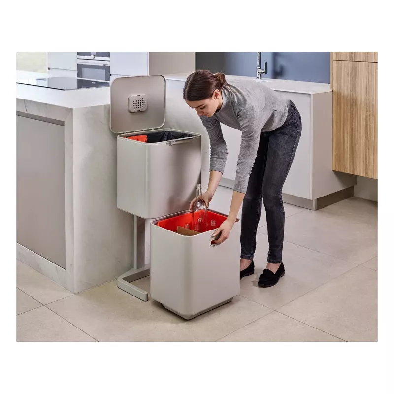 Cubo de basura Joseph Joseph Totem 60 L gris piedra