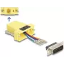 DELOCK D-Sub 15 polos conector macho a conector hembra RJ12 set de montaje, amarillo