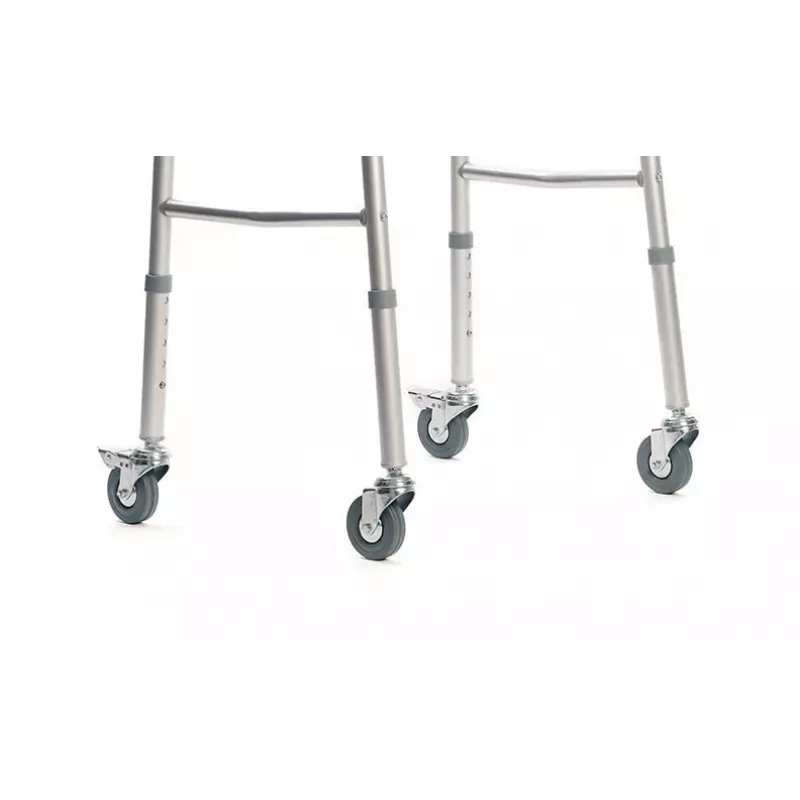 Andador VITEA CARE PPC013VC — andador de 4 ruedas de aluminio, altura ajustable 81,5–91,5 cm, ruedas de 8 cm, ancho 550 mm, peso máx. usuario 110 kg